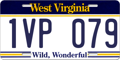 WV license plate 1VP079