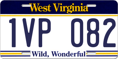 WV license plate 1VP082
