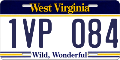 WV license plate 1VP084