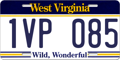 WV license plate 1VP085
