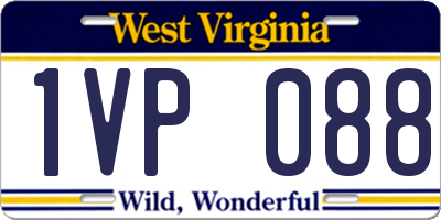 WV license plate 1VP088