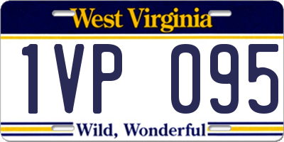 WV license plate 1VP095
