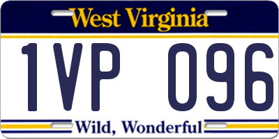 WV license plate 1VP096