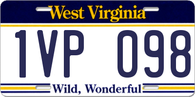 WV license plate 1VP098