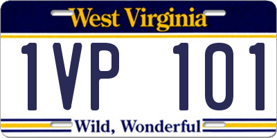 WV license plate 1VP101