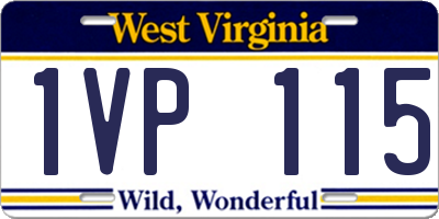 WV license plate 1VP115