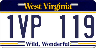 WV license plate 1VP119
