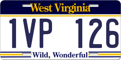 WV license plate 1VP126
