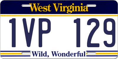 WV license plate 1VP129