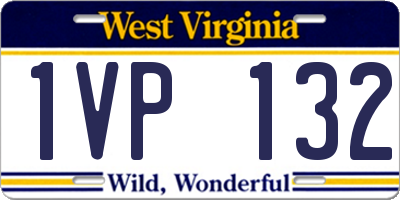 WV license plate 1VP132