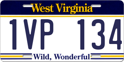WV license plate 1VP134