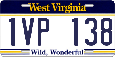 WV license plate 1VP138