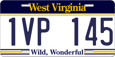 WV license plate 1VP145