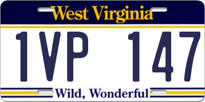 WV license plate 1VP147