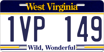 WV license plate 1VP149