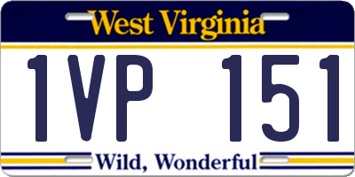 WV license plate 1VP151