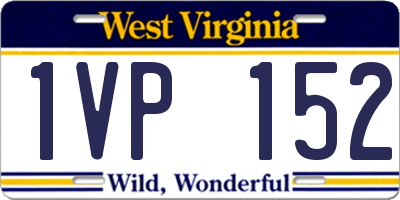 WV license plate 1VP152