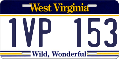 WV license plate 1VP153