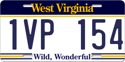 WV license plate 1VP154