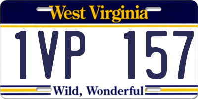 WV license plate 1VP157