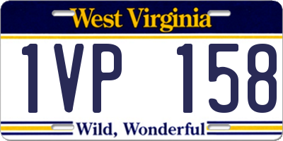 WV license plate 1VP158