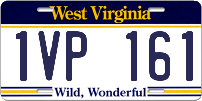 WV license plate 1VP161