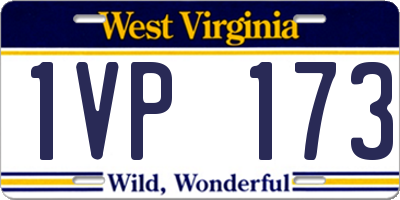 WV license plate 1VP173