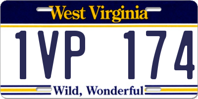 WV license plate 1VP174