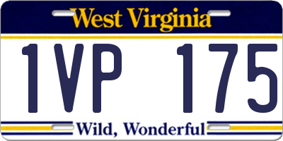 WV license plate 1VP175
