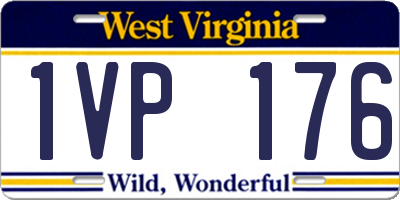 WV license plate 1VP176