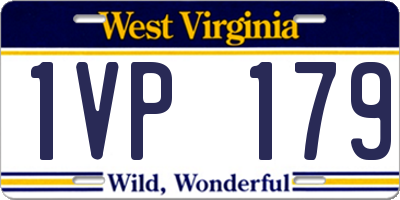 WV license plate 1VP179