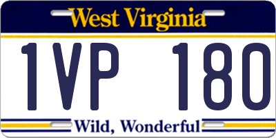 WV license plate 1VP180