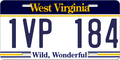 WV license plate 1VP184