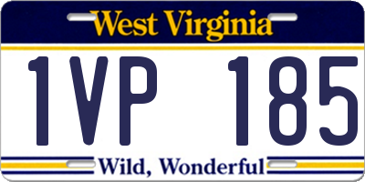 WV license plate 1VP185