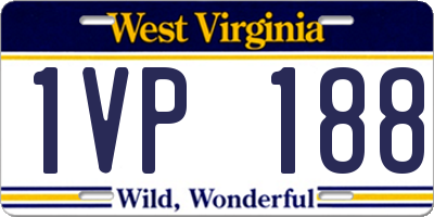 WV license plate 1VP188