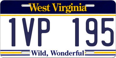 WV license plate 1VP195