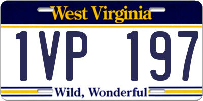WV license plate 1VP197