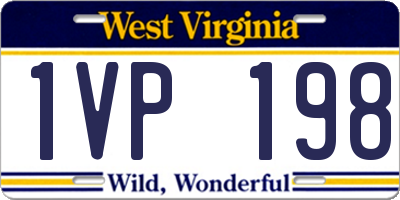 WV license plate 1VP198