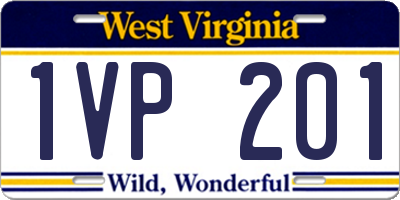 WV license plate 1VP201
