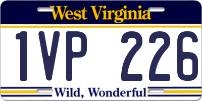 WV license plate 1VP226