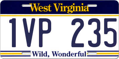 WV license plate 1VP235