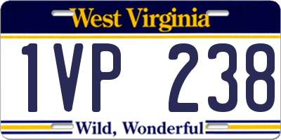 WV license plate 1VP238