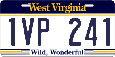 WV license plate 1VP241