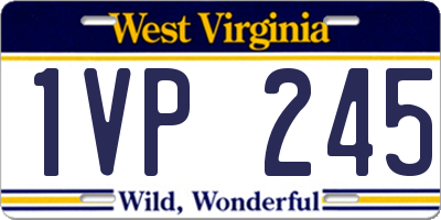 WV license plate 1VP245