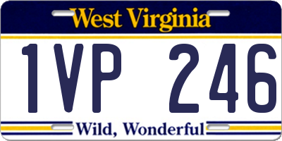 WV license plate 1VP246