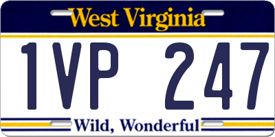 WV license plate 1VP247