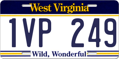 WV license plate 1VP249