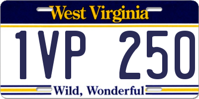 WV license plate 1VP250