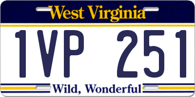 WV license plate 1VP251