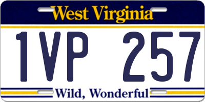 WV license plate 1VP257